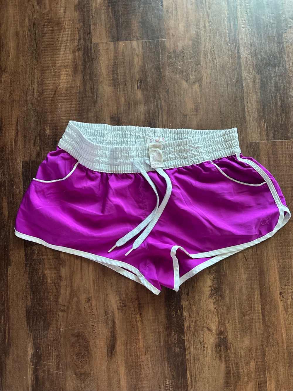 VTG OP Magenta Swim shorts with White Trim